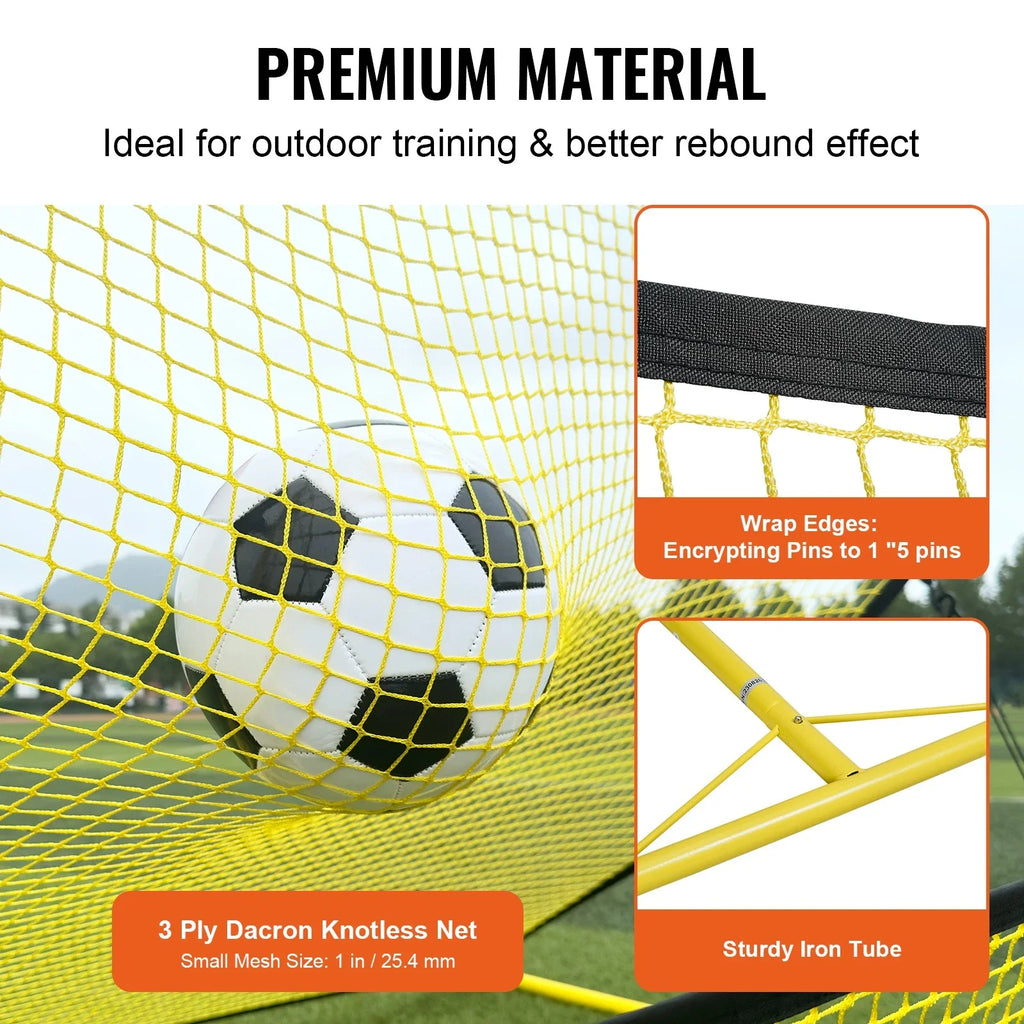 2-in-1 Soccer Rebounder Net 71"x40" with Bag for Training and Drills