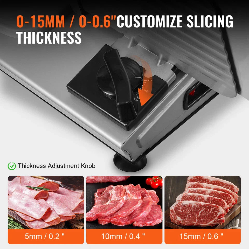 180W Electric Meat Slicer with 7.5" Blade and Adjustable Thickness