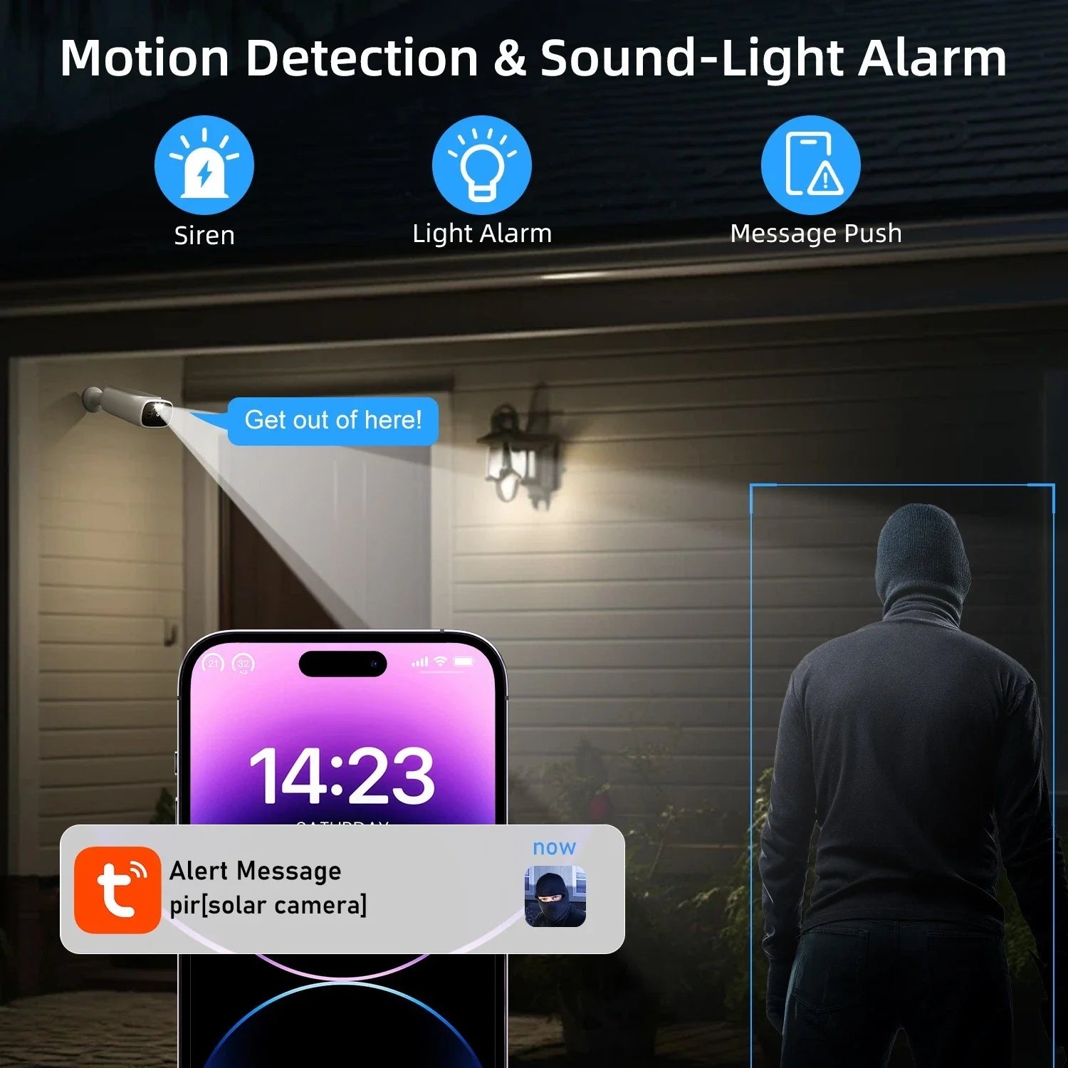 4K Solar Powered Wireless Security Camera Outdoor WiFi Waterproof