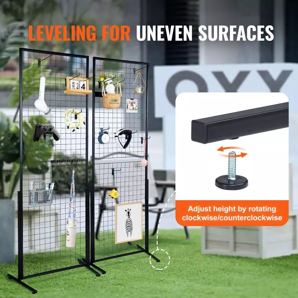 2-Pack Grid Wall Panels 2' x 5.6' Display and Organization