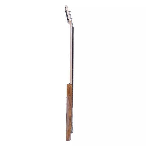 4-String Natural Wood Electric Bass Guitar with 34" Scale, Cable & Tool