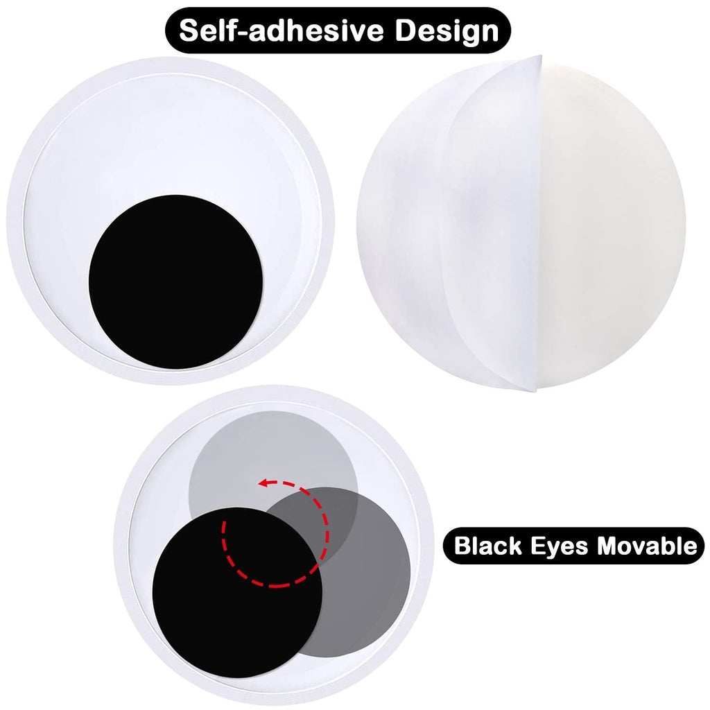Cinvo 7 Inch Giant Googly Eyes Self Adhesive 18cm Big Wiggle Eyes Large Sticky