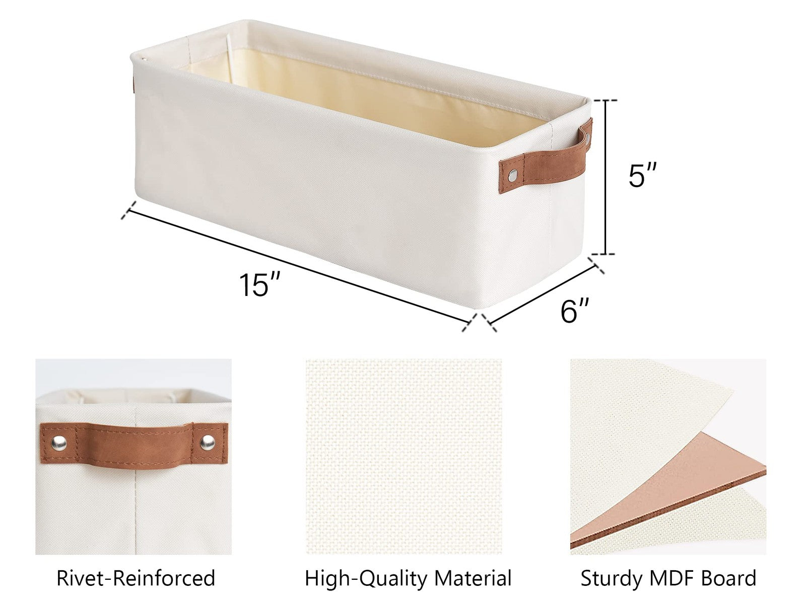 StorageWorks Narrow Storage Bins, Small Baskets