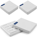 MEEDEN 3 Pack of Ceramic Palette with Covers, Painting Palette