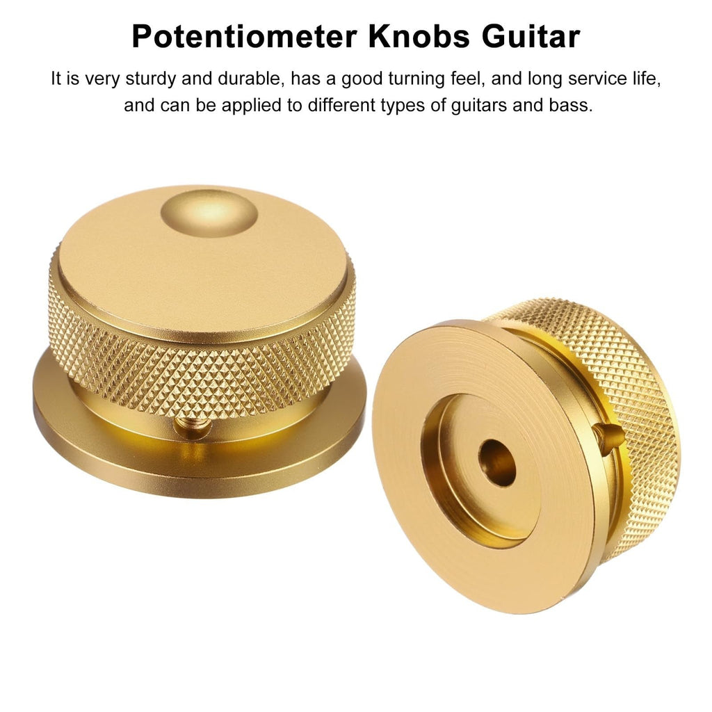 Aluminium Potentiometer Knobs 2PCS 6mm x 38mm Volume Tone Control – Gold