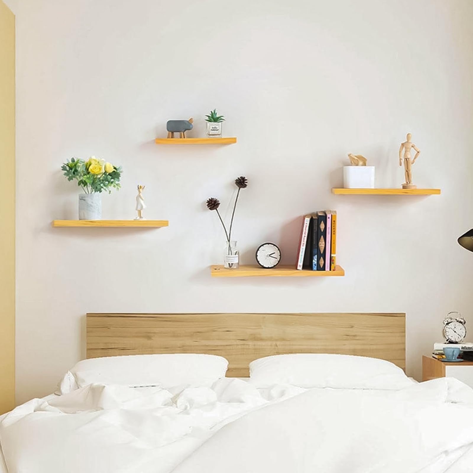 Floating Wall Shelves 2-Pack 30cm Oak Picture Ledge Display Shelf for Wall – Oak