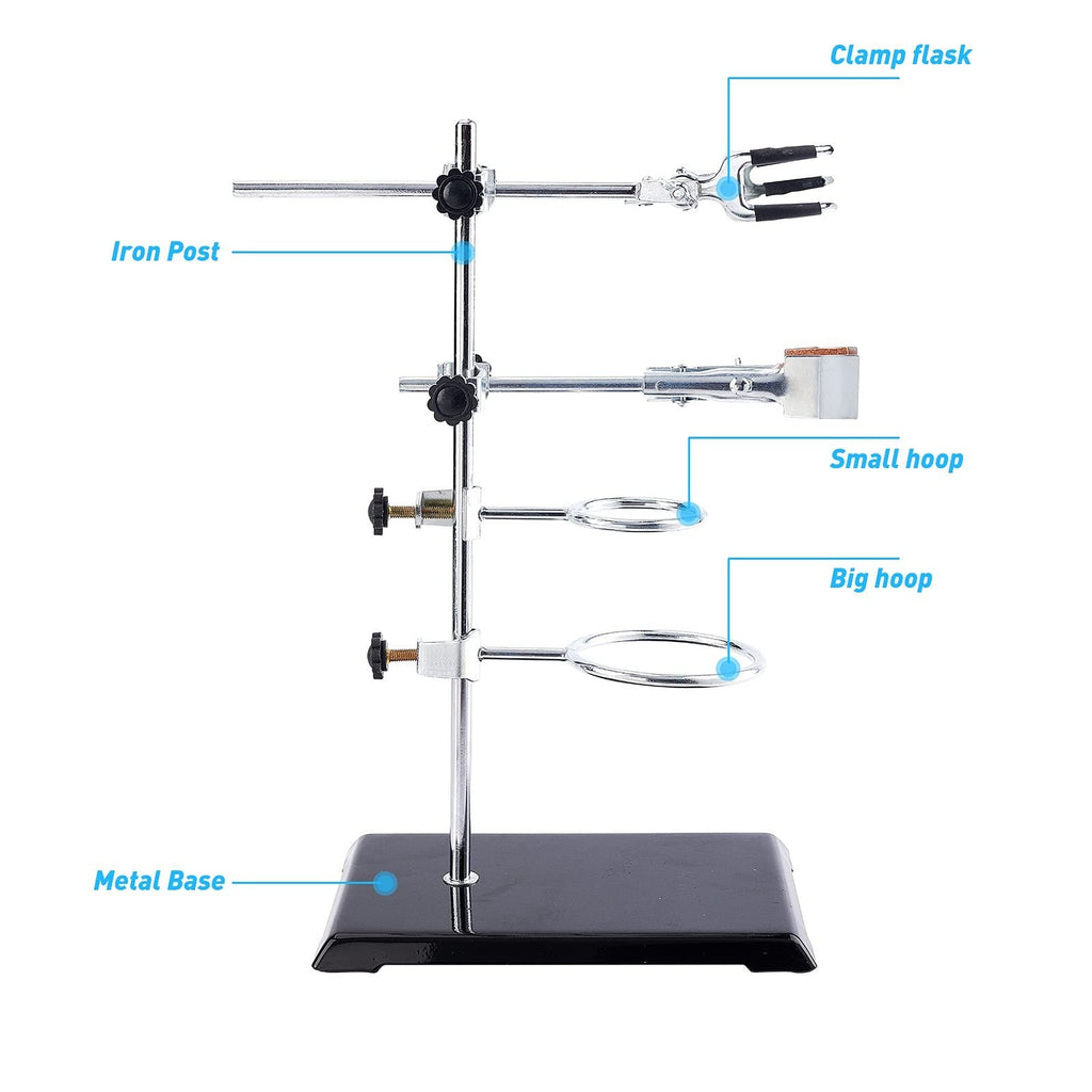 OLYCRAFT Laboratory Grade Stand Support Set with Coated Base (8.3"x5.4")