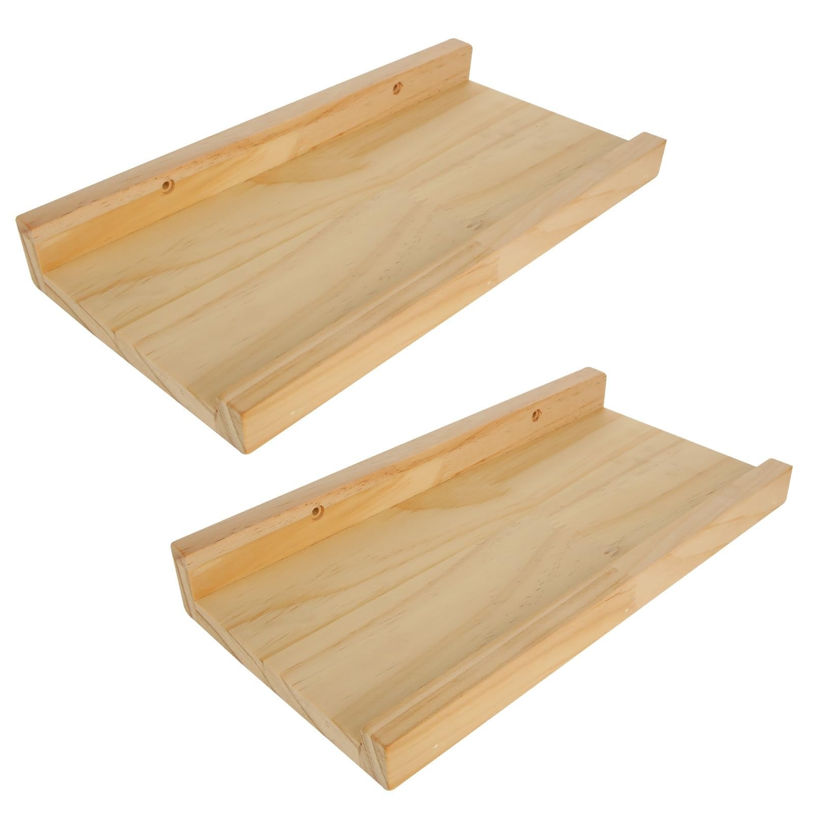 Floating Wall Shelves 2-Pack 30cm Oak Picture Ledge Display Shelf for Wall – Oak