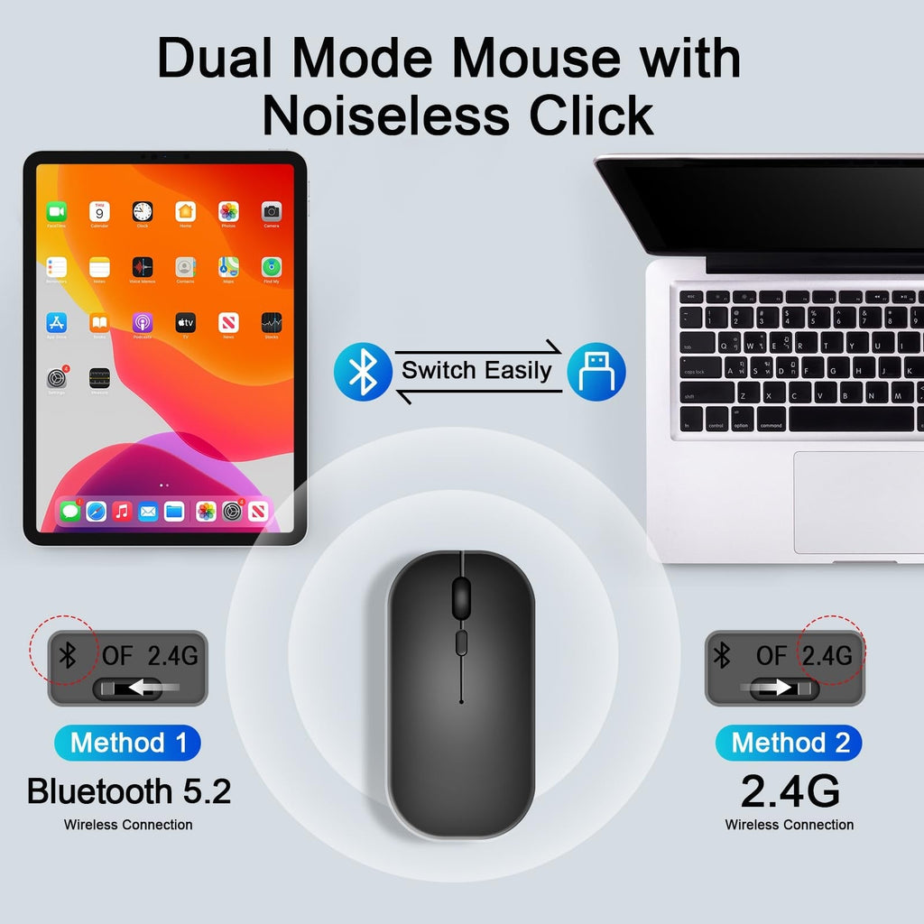 Bluetooth Keyboard and Mouse Portable Backlight – Blue