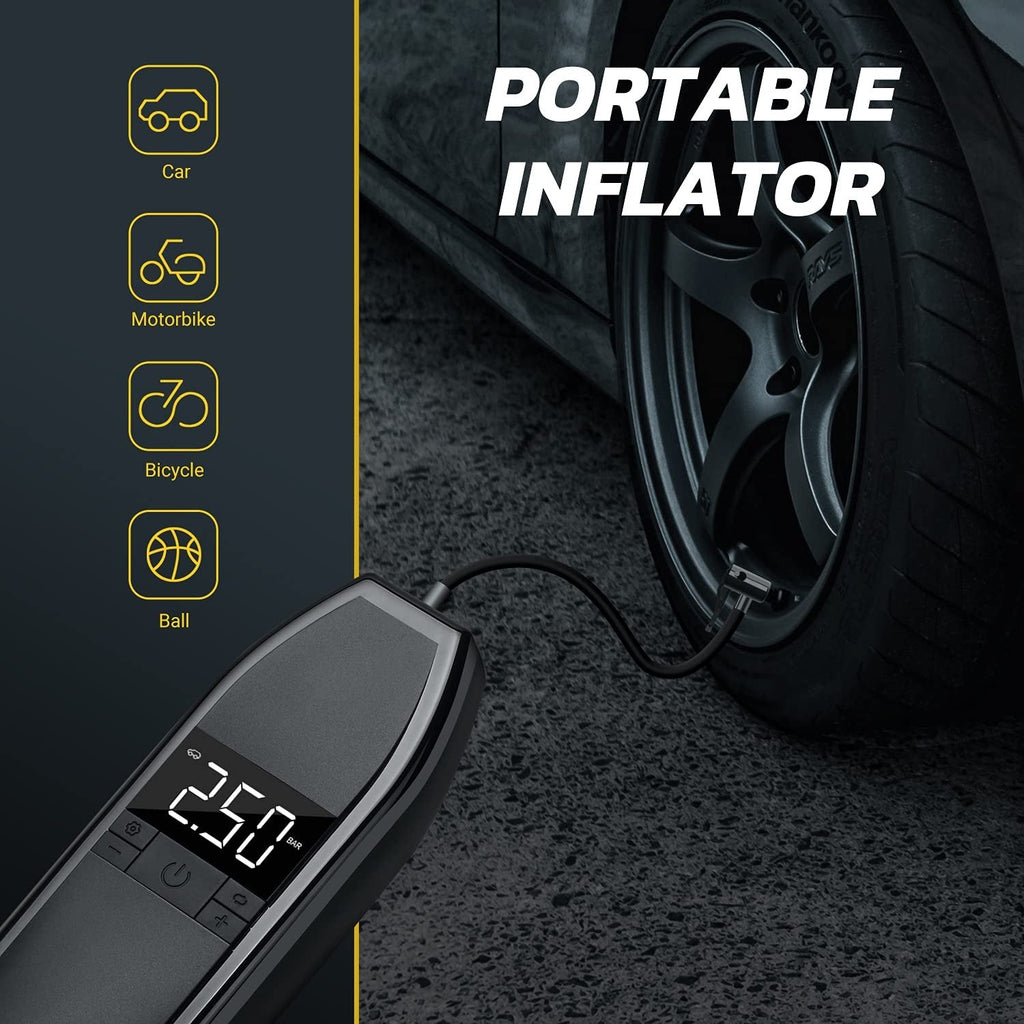 Digital Car Tyre Inflator – Daffodil PUM300 – Preset Portable Air Compressor