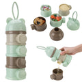 Portable Baby Milk Powder Dispenser with 4 Layers Twist-Lock Compartments 270ml