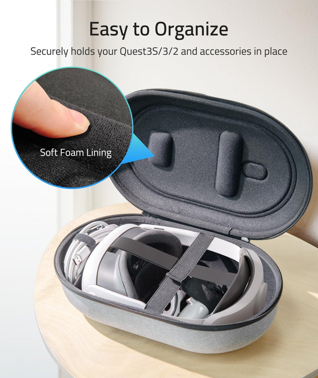 Hard Carrying Case Compatible with Meta Quest 3S/Quest 3/Oculus Quest2/VP/Pico4