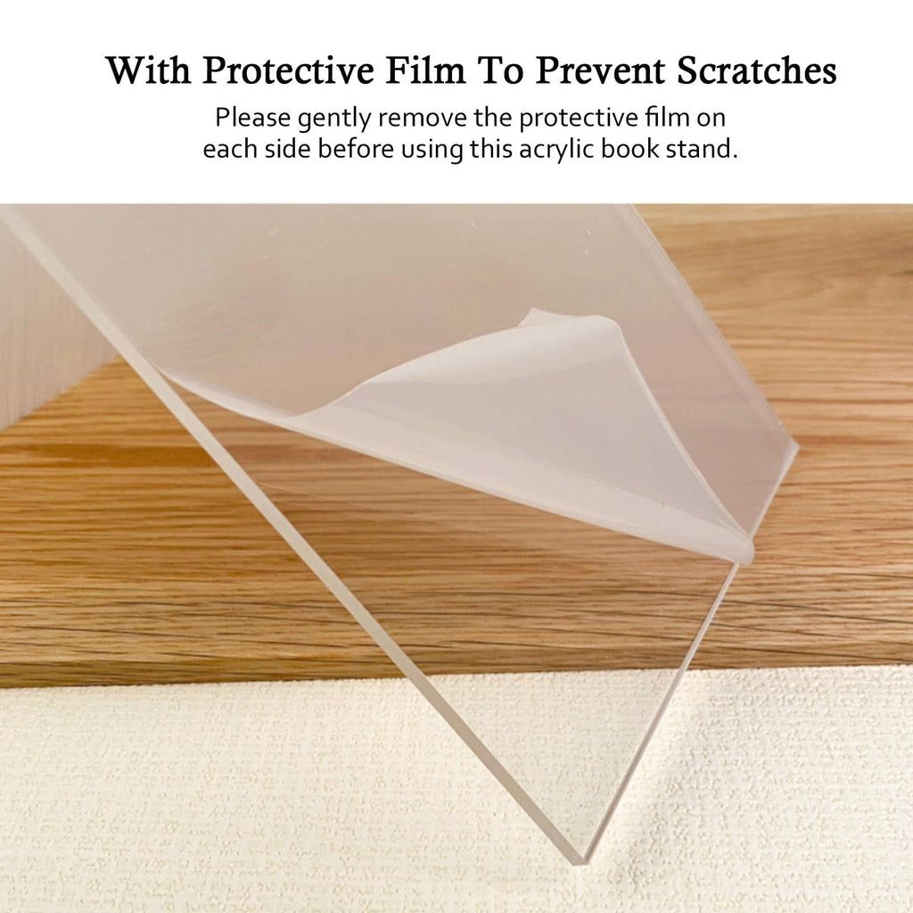 4pcs Sign Holder Stand Clear Acrylic - Phone Leaflet Book Menu Poster Magazine