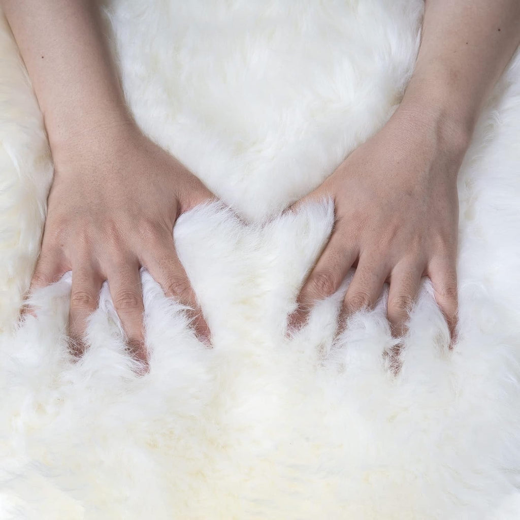 Genuine Sheepskin Rug Large (180x55cm, Ivory) MYLUNE HOME  Area Rugs