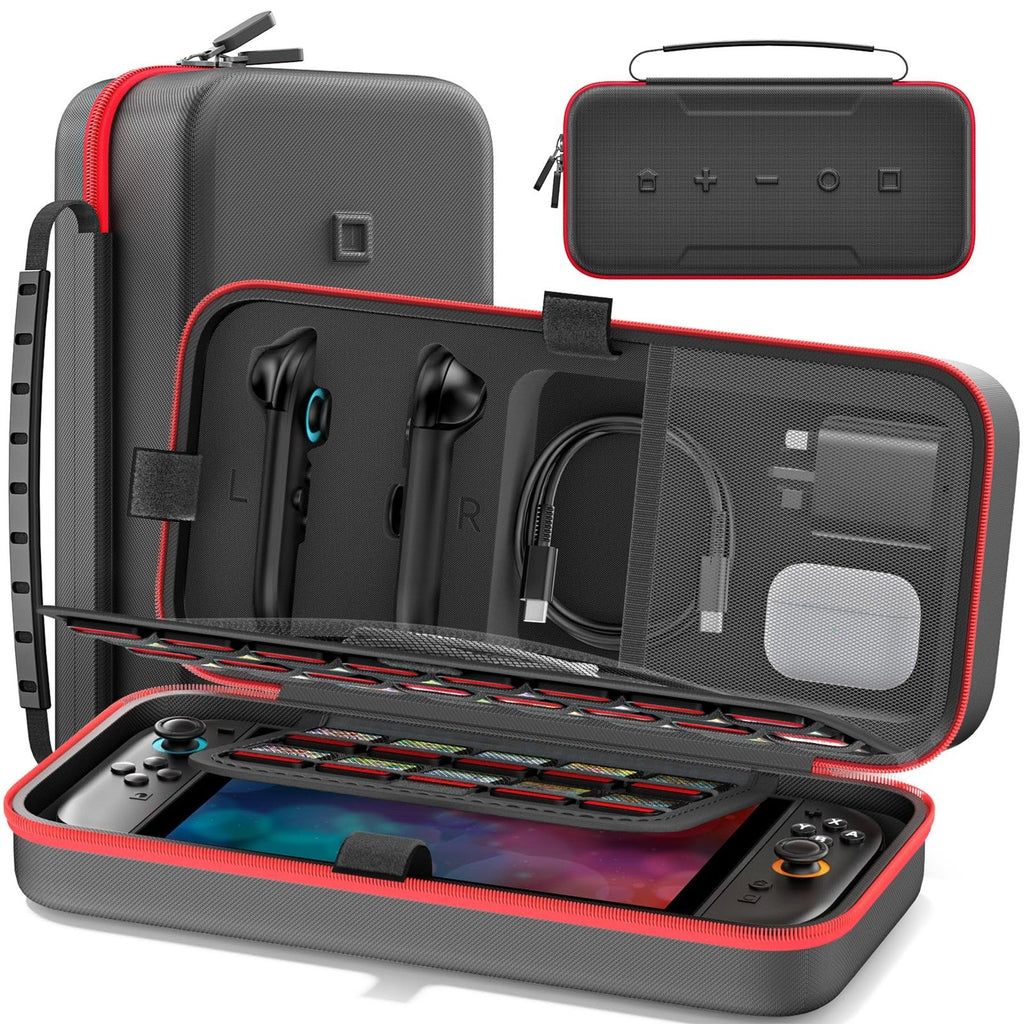 Switch 2 Carry Case Protective Travel Case with 26 Game Card Slots Fit Joy-Con