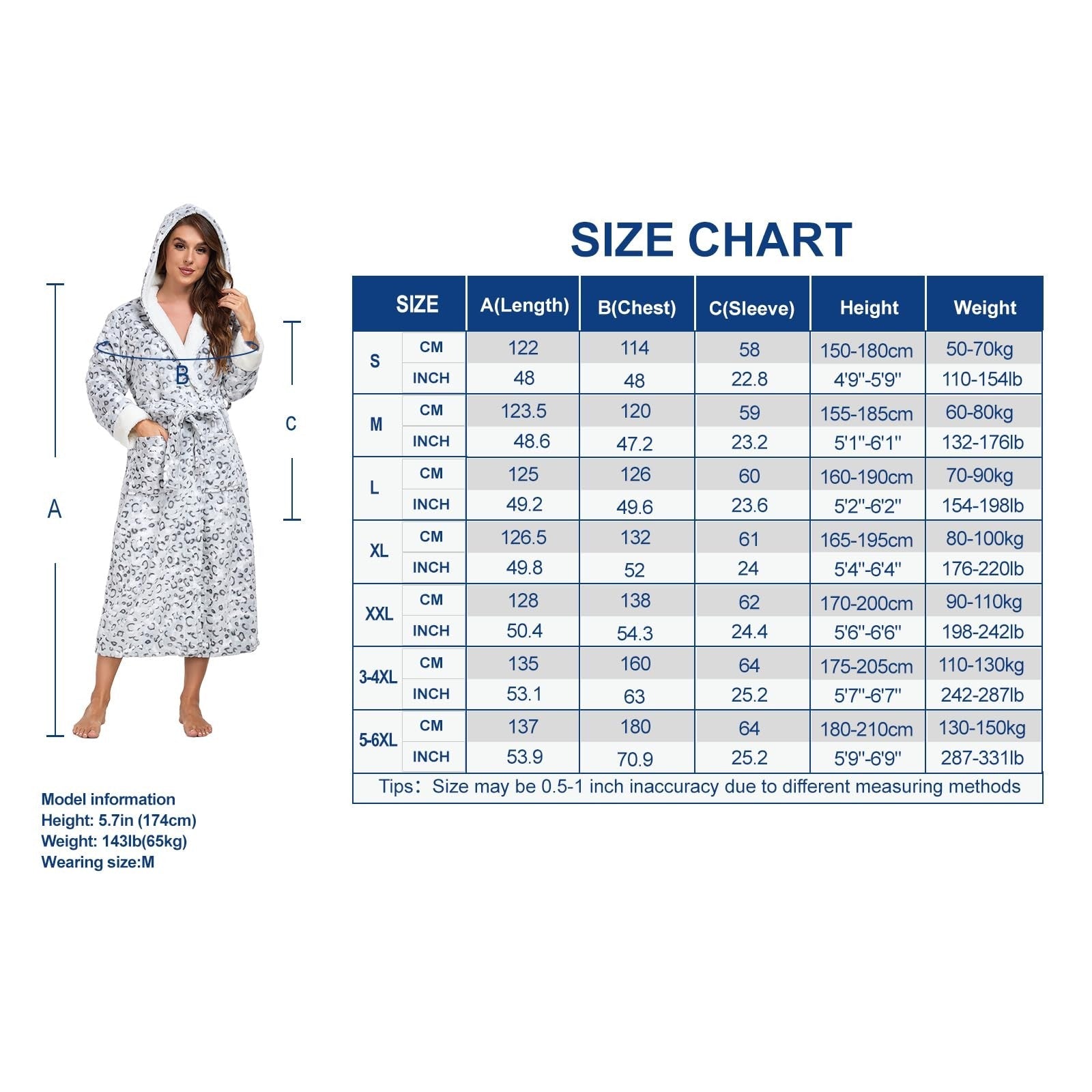 Women's Plush Fleece Hooded Bathrobe Long Robe with Pockets & Belt – Grey S