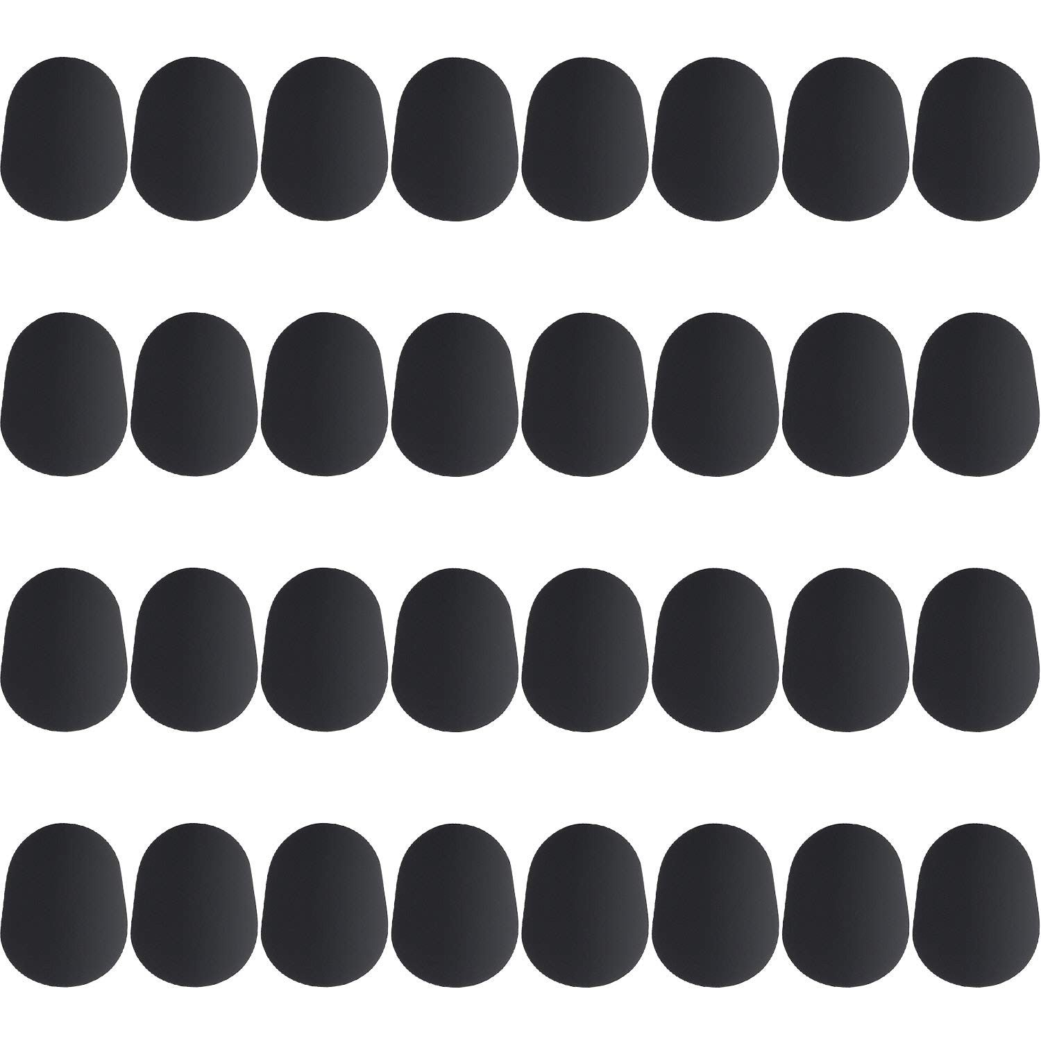 Saxophone Mouthpiece Cushion Pads for Alto & Tenor – 0.8mm Black 32 Pieces