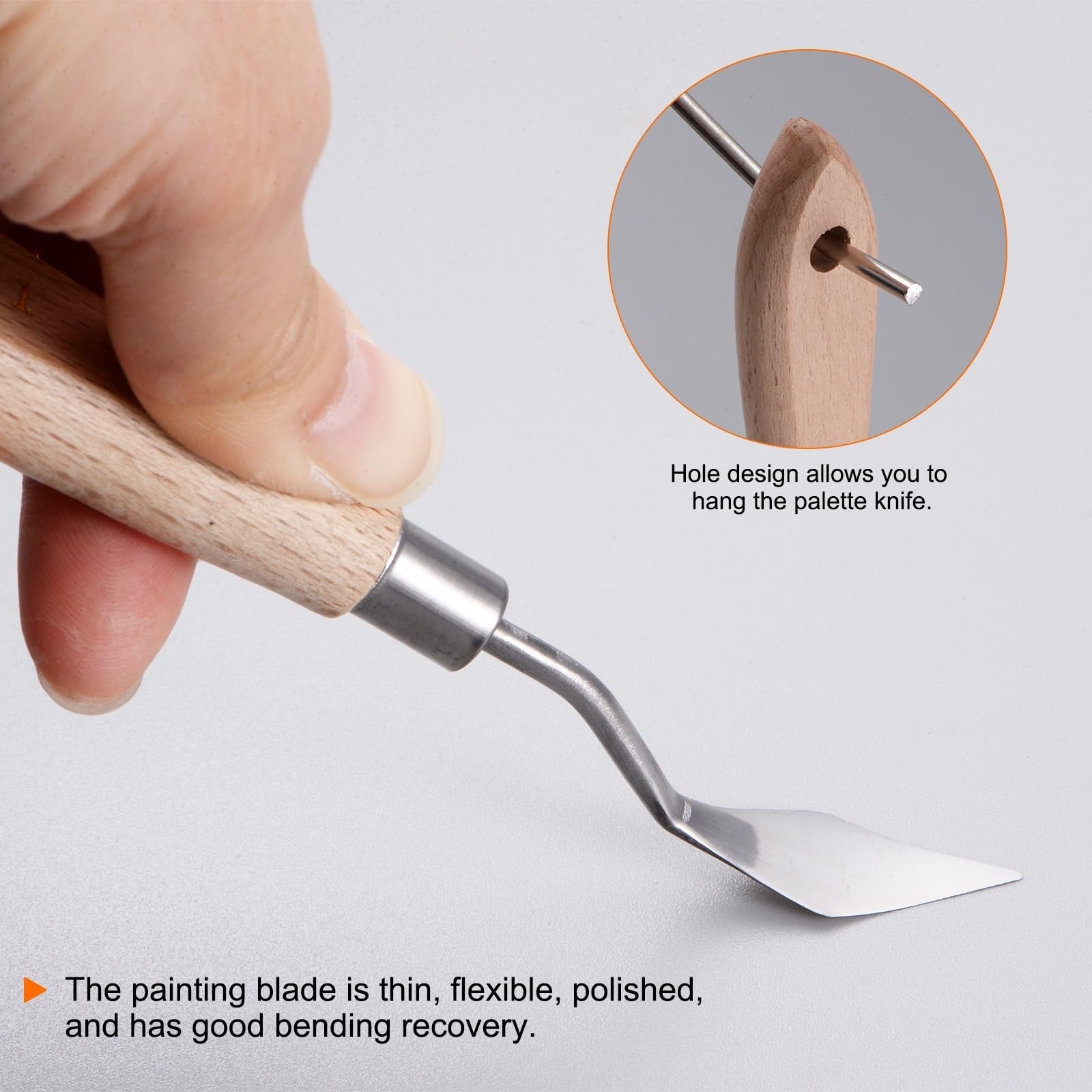 Painting Palette Knives 2pcs Stainless Steel Spatula for Oil Acrylic Paint