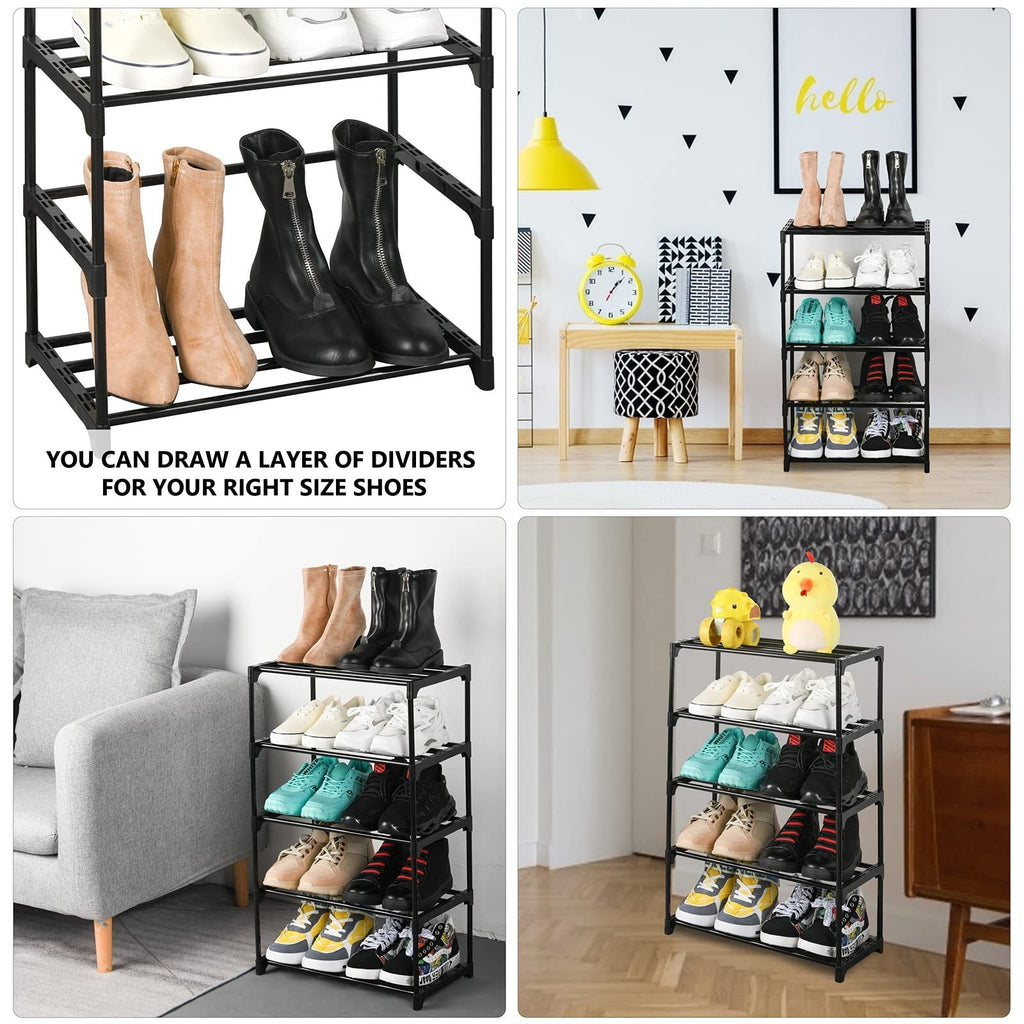Ywinler 5 Tier Shoe Racks, Metal Shoe Storage Organiser
