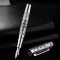 Hongdian D1 Piston Fountain Pen Extra Fine Nib, Hollow Skeleton & Resin Pen