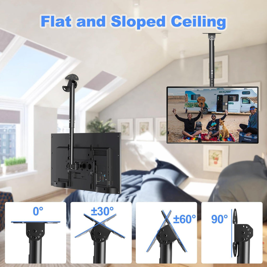 XINLEI Ceiling TV Mount Full Motion TV Bracket for Most 26-65" Flat Curved Tvs