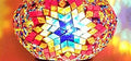 Handmade Turkish Moroccan Colourful Lamp Light Glass Shade Replacement ONLY