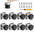 8-Piece Stainless Steel Adjustable Furniture Legs – Silver