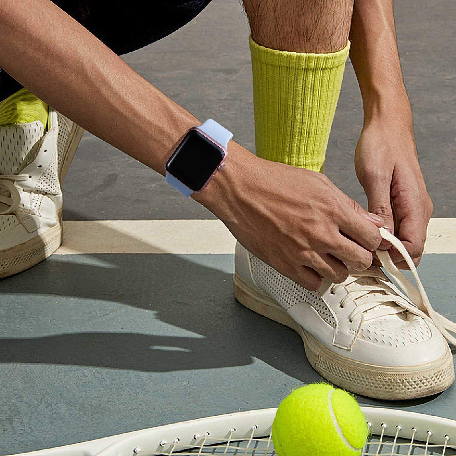Silicone Strap Compatible with Apple Watch 40mm 38mm 41mm 42mm Replacement Strap