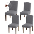 Set of 4 High Stretch Dining Chair Slipcovers, Universal Fit Jacquard Parson
