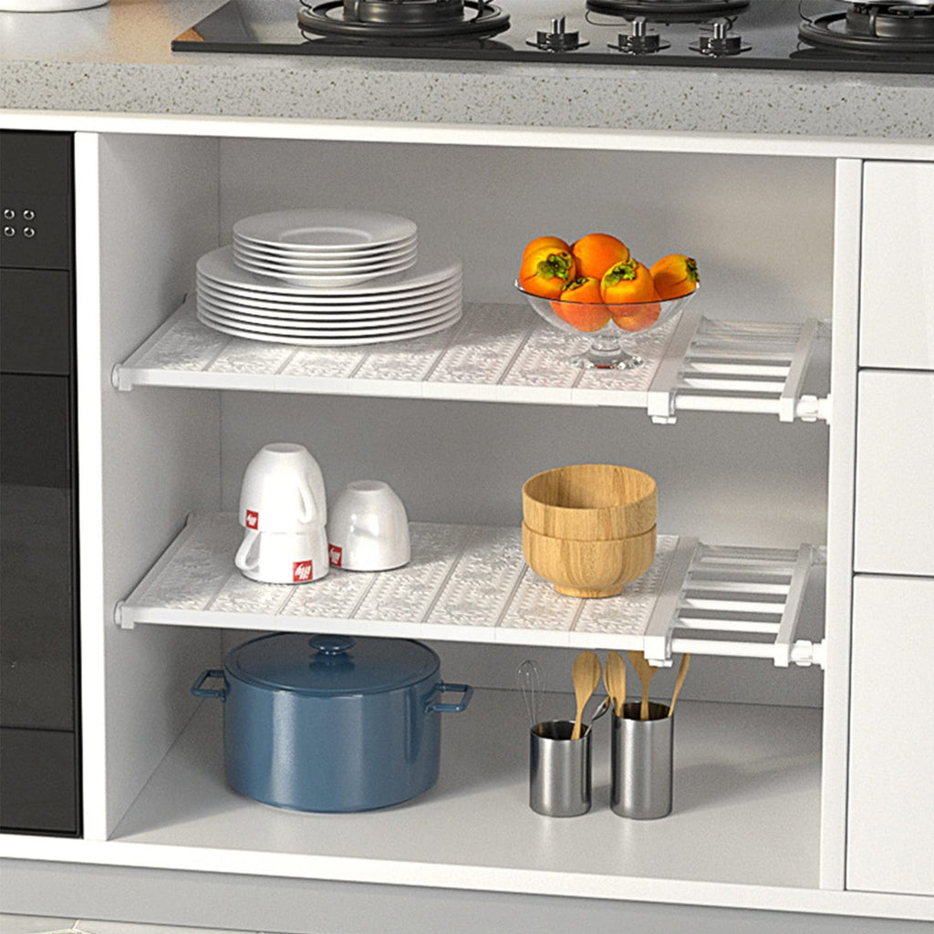 Adjustable Closet Shelf Storage Rack – White 24-60cm