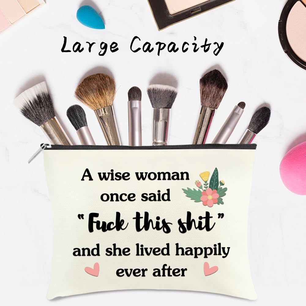 Unique Makeup Bag Gift for Women with Travel Cosmetic Pouch