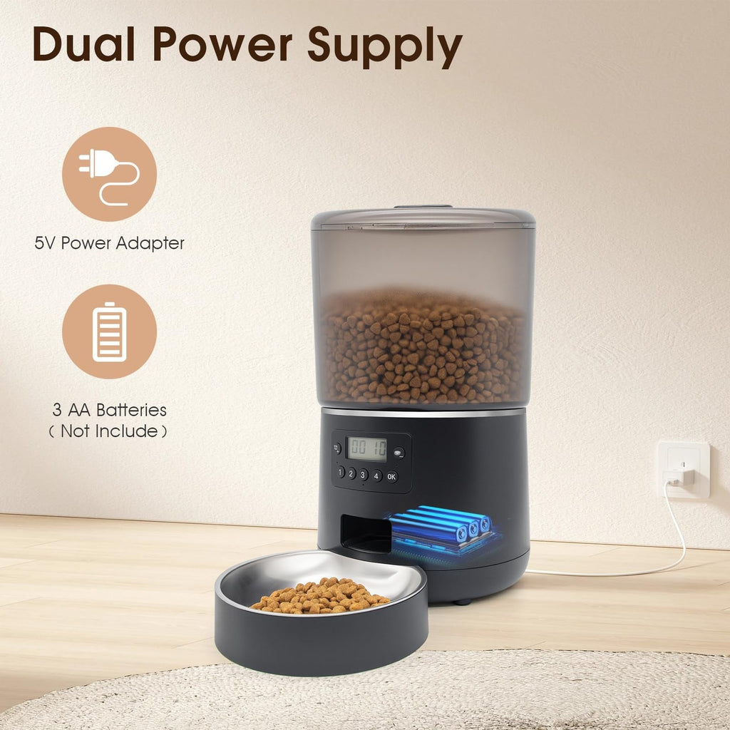 Automatic Cat Feeder Programmable 4 Meals Daily – 3-4L Capacity