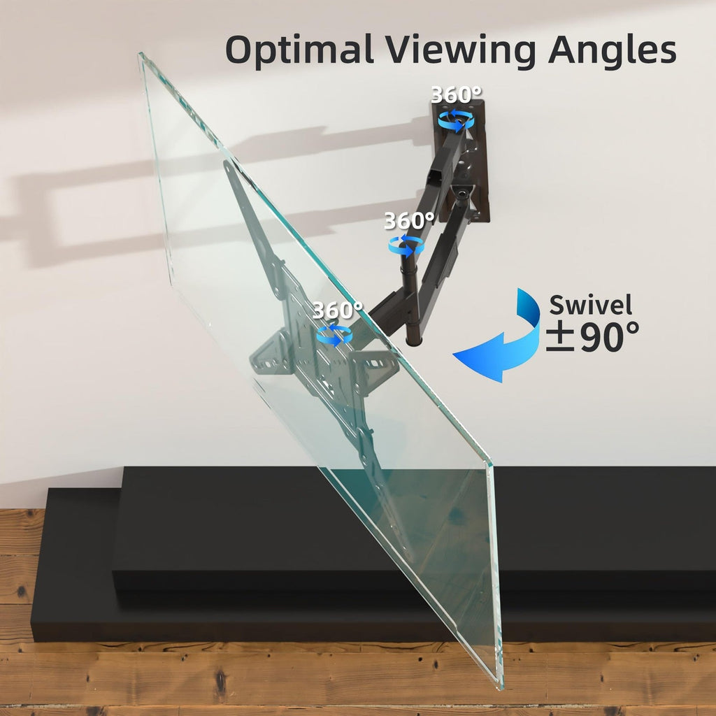 TV Wall Bracket Tilt, Swivel TV Wall Mount for Most 26-55 inch flat curved TV