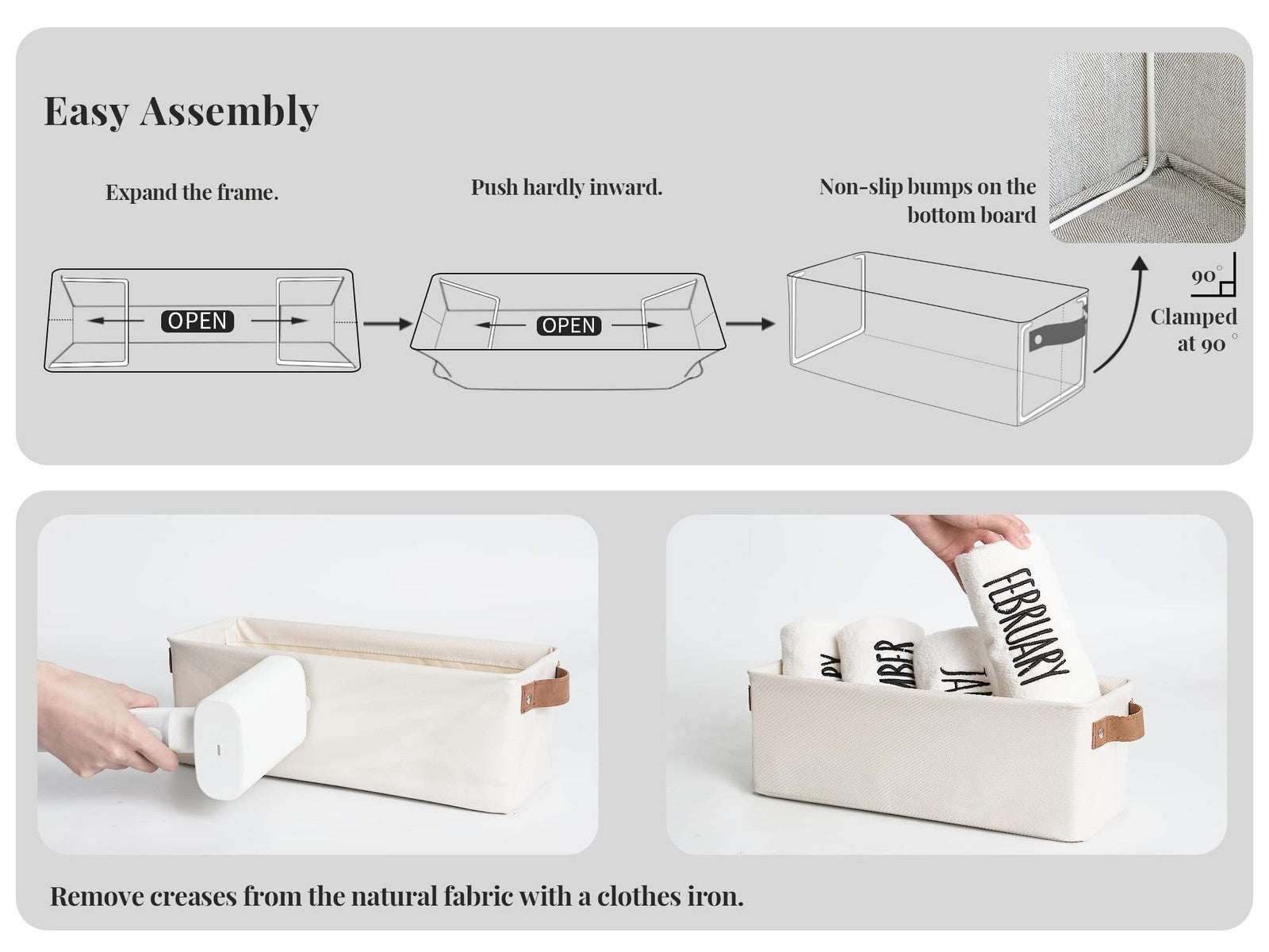 StorageWorks Narrow Storage Bins, Small Baskets