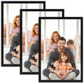 Photo Frame Pack of 3 8x12in Black – Wall or Tabletop