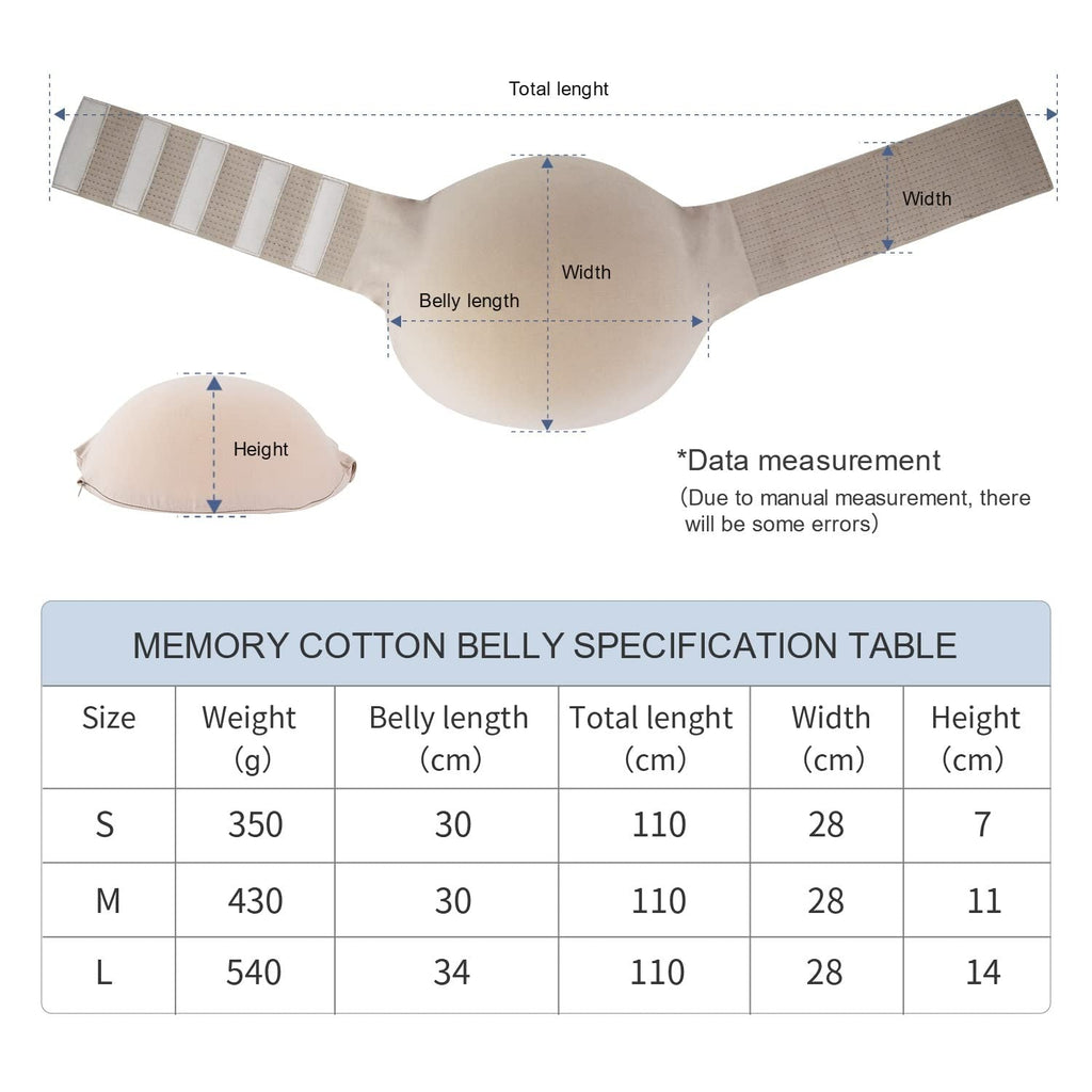Fake Pregnant Belly Lightweight Memory Sponge Tummy Bump Movie Props Belly Cospl