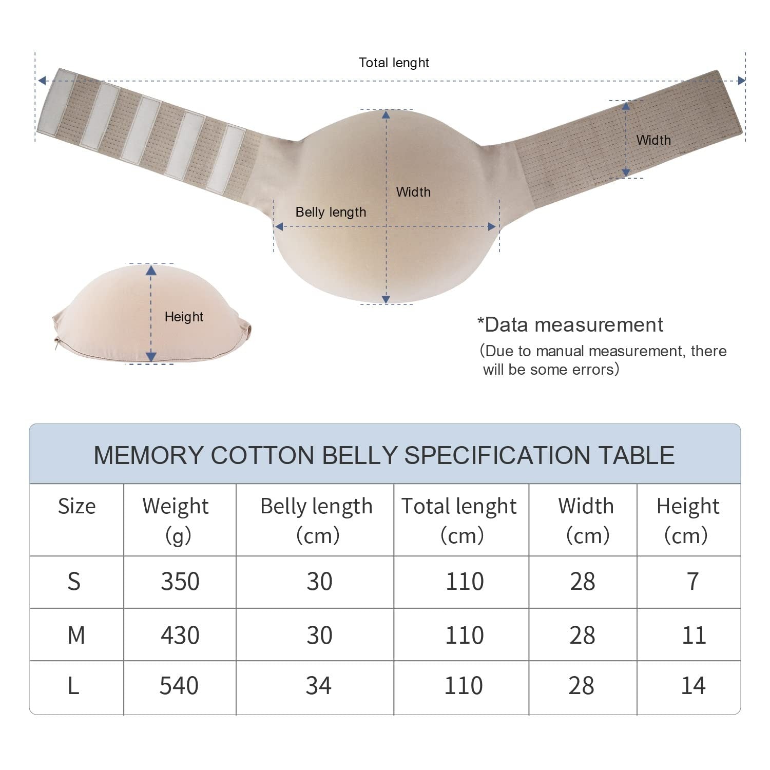 Fake Pregnant Belly Lightweight Memory Sponge Tummy Bump Movie Props Belly Cospl