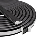 Esufeir 2Pack Wedge Draft Excluder Strips for Windows & Doors – Black 196 inches