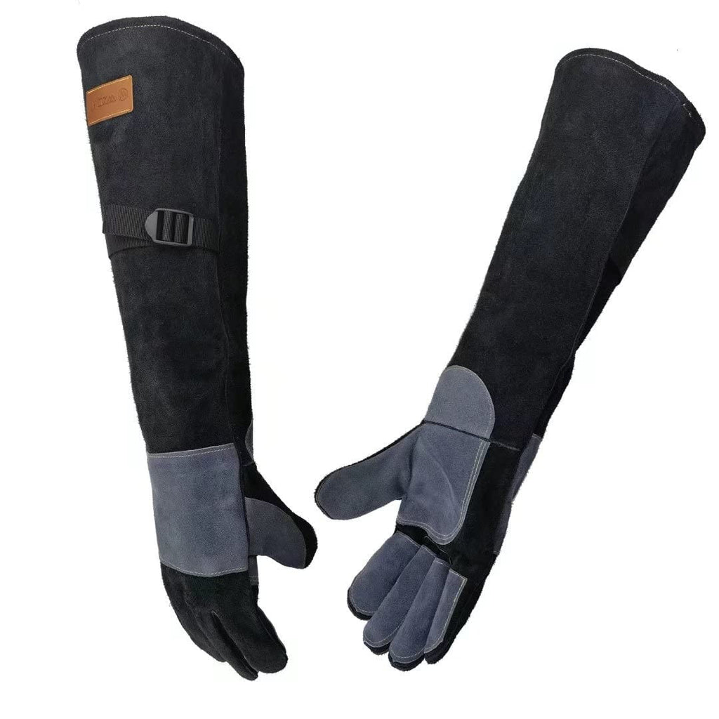 23.6 Inches Leather Animal Handling Gloves Multipurpose Pet for Grabbing Reptile