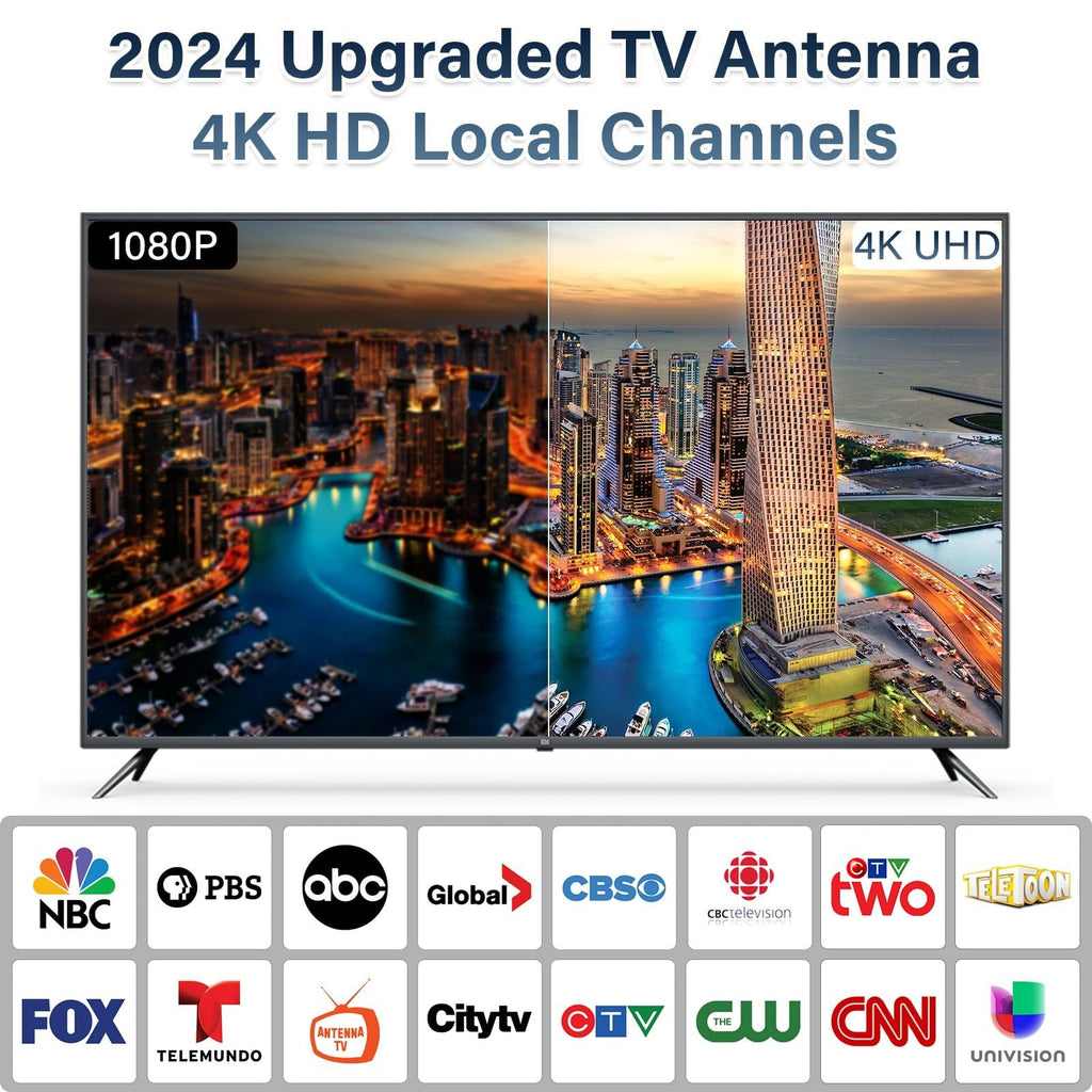 DTB TECH Upgraded Amplifier TV Aerial, Indoor TV Aerial, Smart TV Aerial,