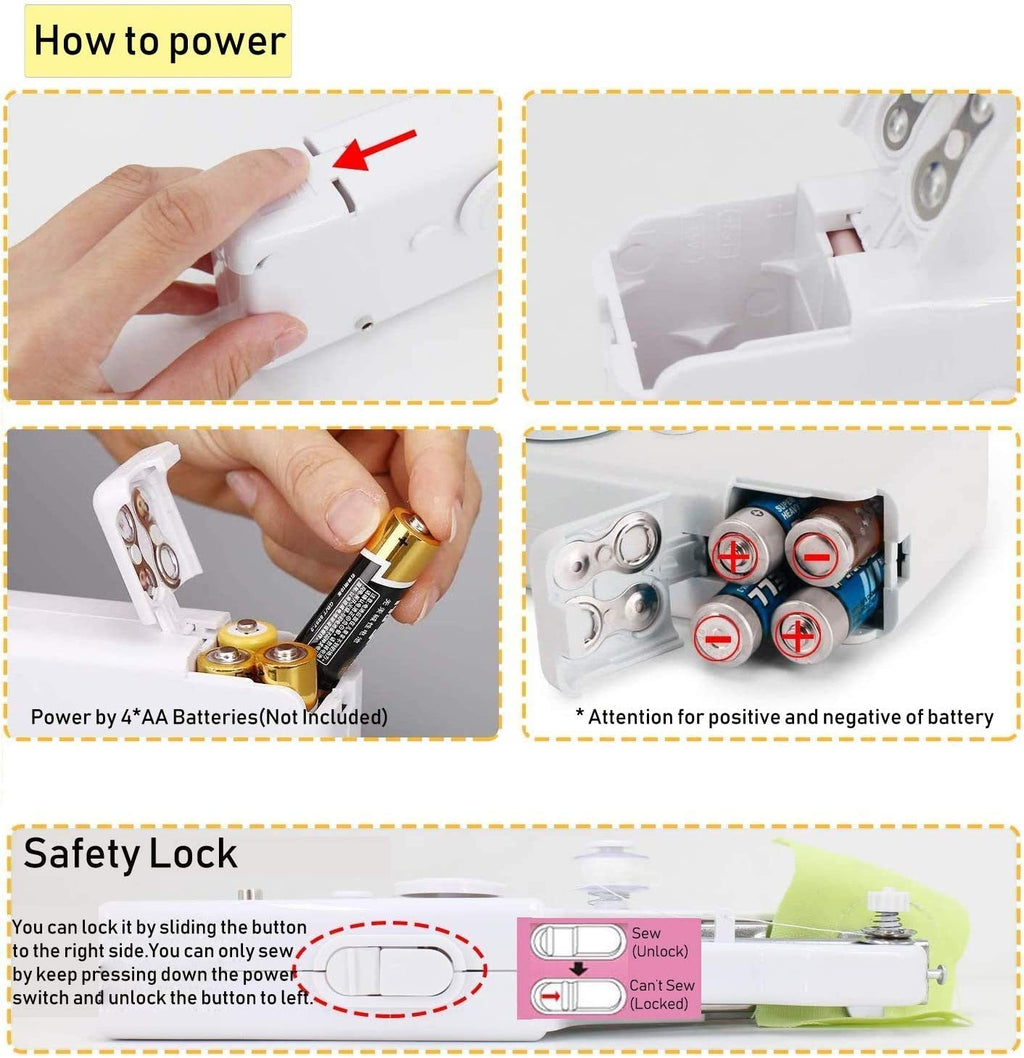 Handheld Sewing Machine, Mini Cordless Portable Electric Sewing Machine