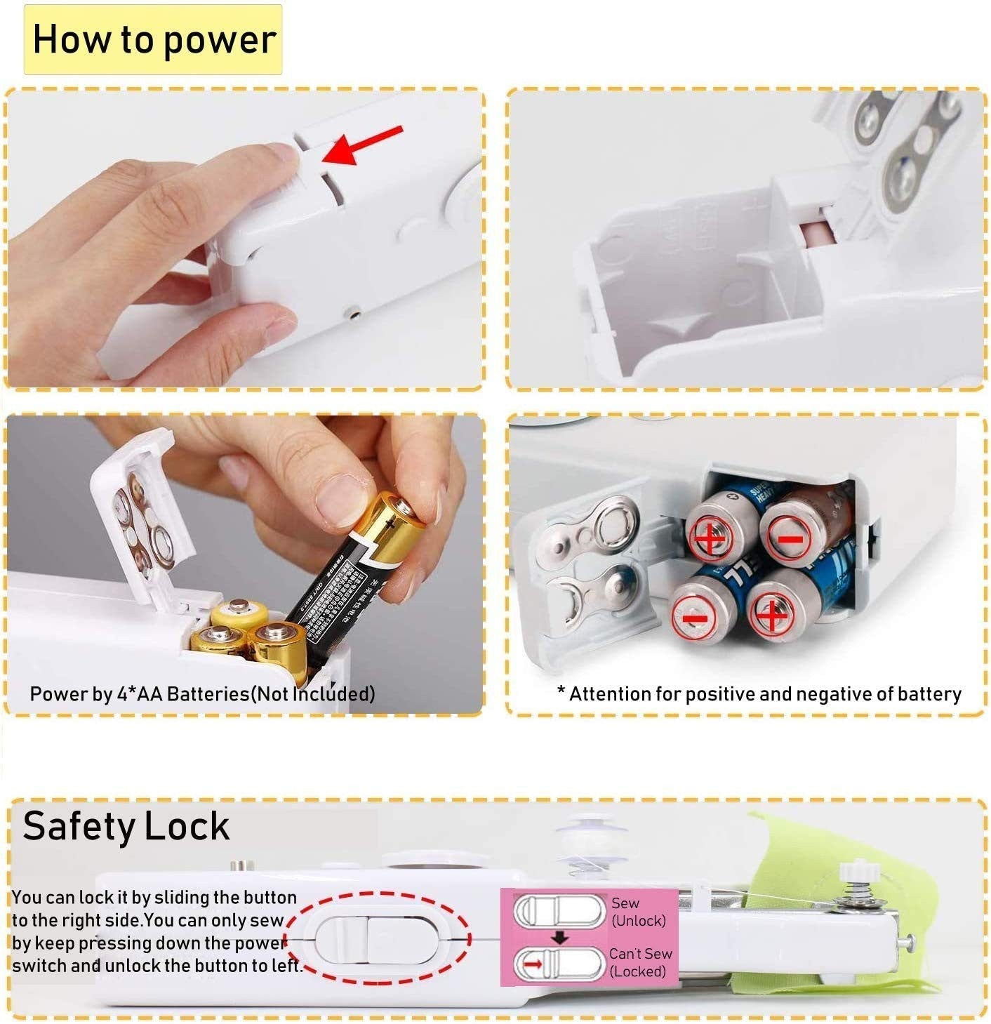 Handheld Sewing Machine, Mini Cordless Portable Electric Sewing Machine