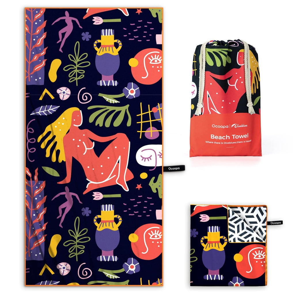 Beach Towel Microfiber, Extra Large 178cm*80cm