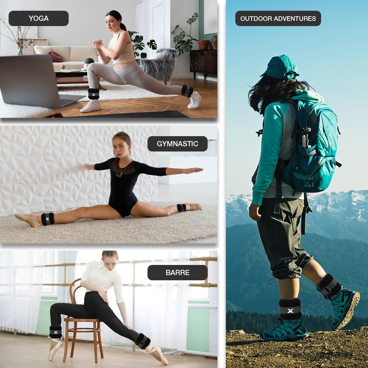 Xn8 Neoprene Ankle Weights Strap 0.5kg-3kg Pair Legs Weight