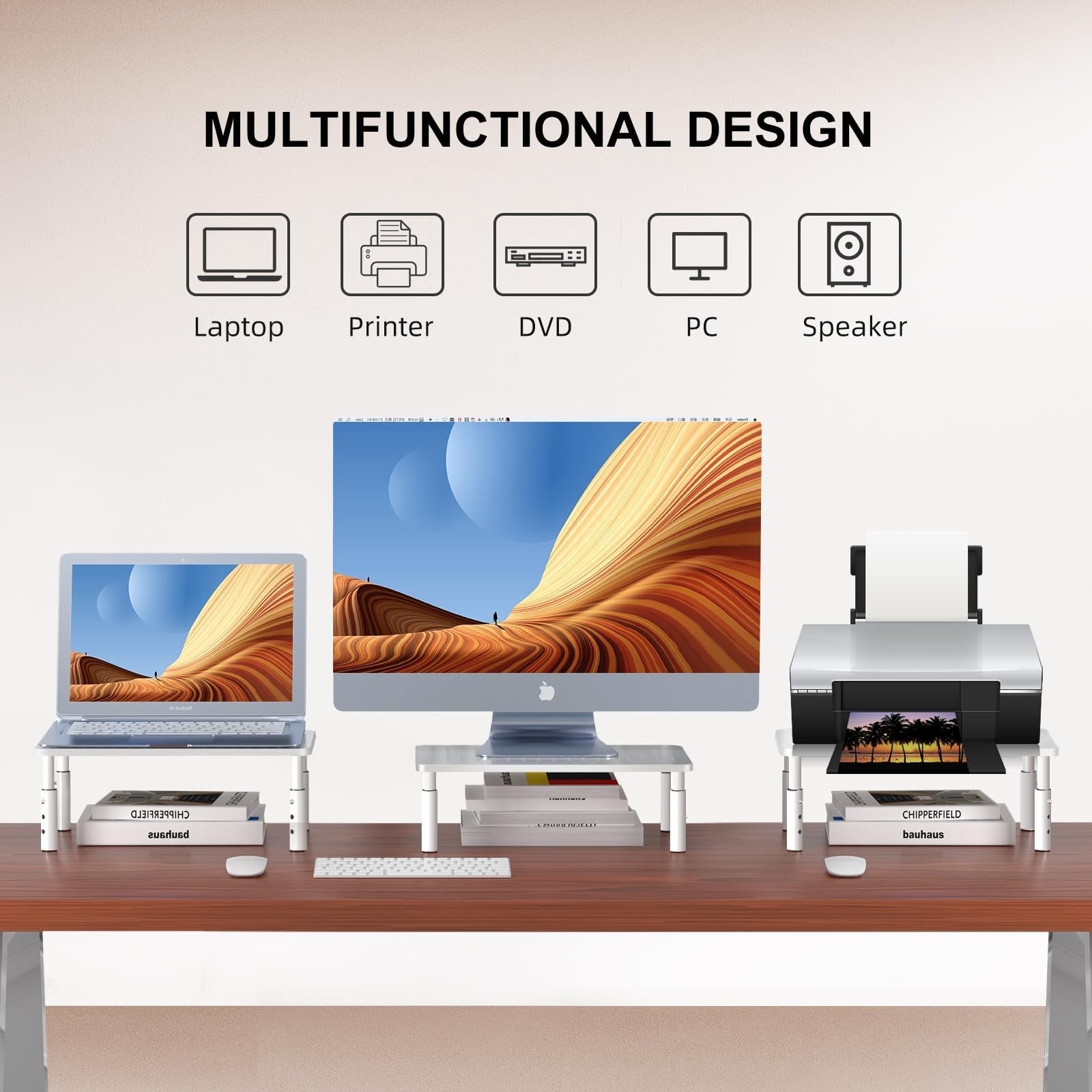 Bracwiser Monitor Stand Riser, Metal Computer Stand Riser