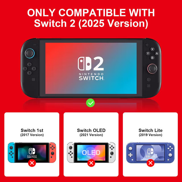 Sonlaryin Protective Case for Nintendo Switch 2, TPU Front Cover + Soft Back