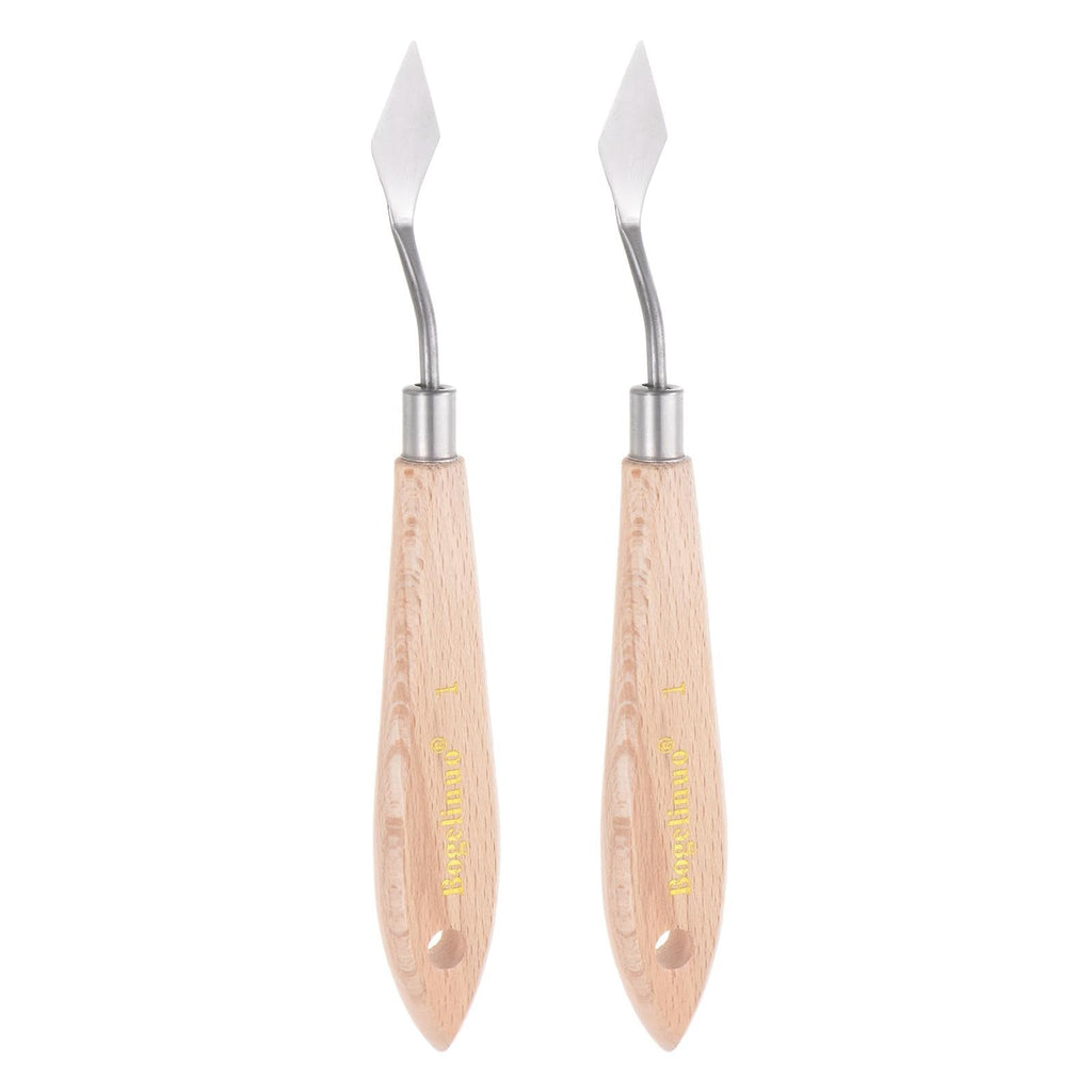 Painting Palette Knives 2pcs Stainless Steel Spatula for Oil Acrylic Paint