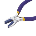BENECREAT Double Nylon Jaw Flat Nose Pliers Mini Steel Wire Forming Pliers