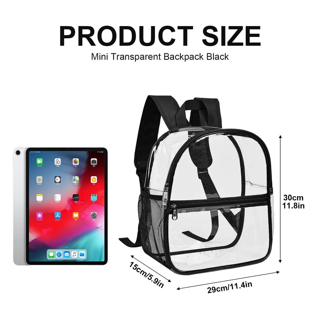 Clear Backpack Mini Transparent Backpack PVC Small See Through Waterproof