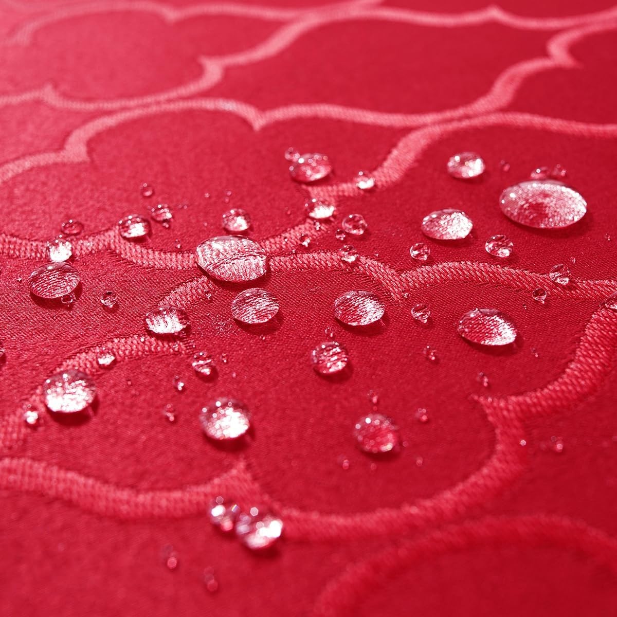 Red Tablecloth Flower Jacquard Table Cloth Spill Proof Dust-Proof Wrinkle